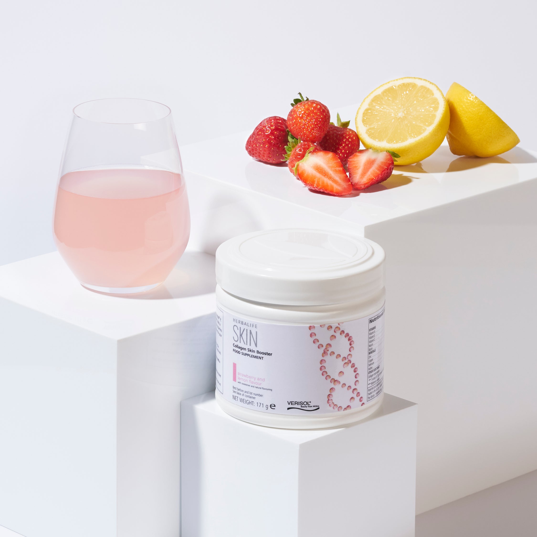 Collagen Skin Booster, cо вкус на јагода и лимон, 171 g